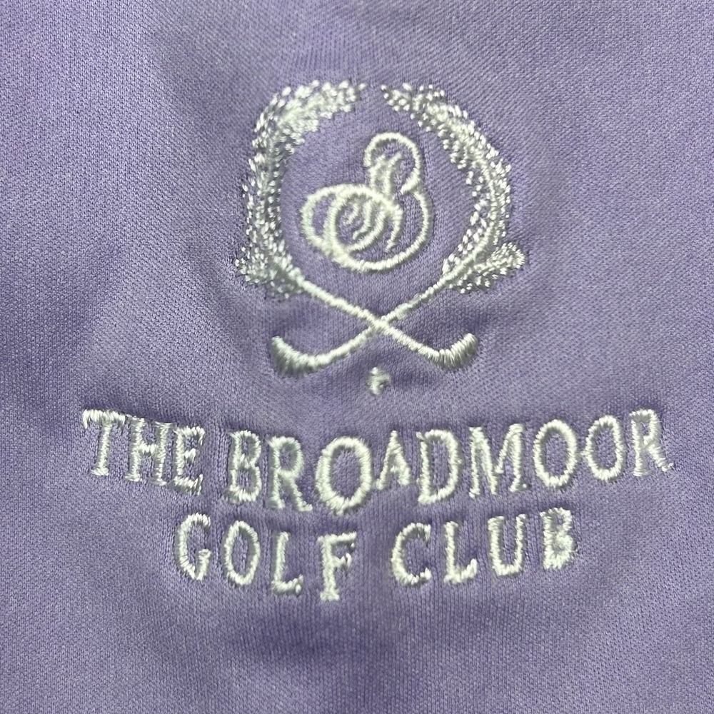 Peter Millar Polo Shirt Mens M Purple Featherweight Broadmoor Golf Club - Picture 4 of 12